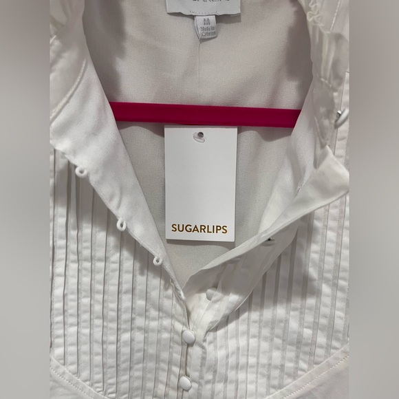 NWT Sugarlips White Long-Sleeve Dress - Picture 5 of 8